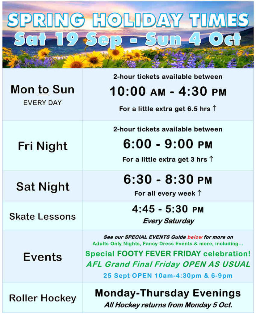 Spring School Holiday Times 2026